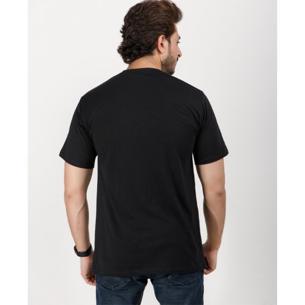 Men's Regular Fit T-Shirt Half sleeve ( Black )