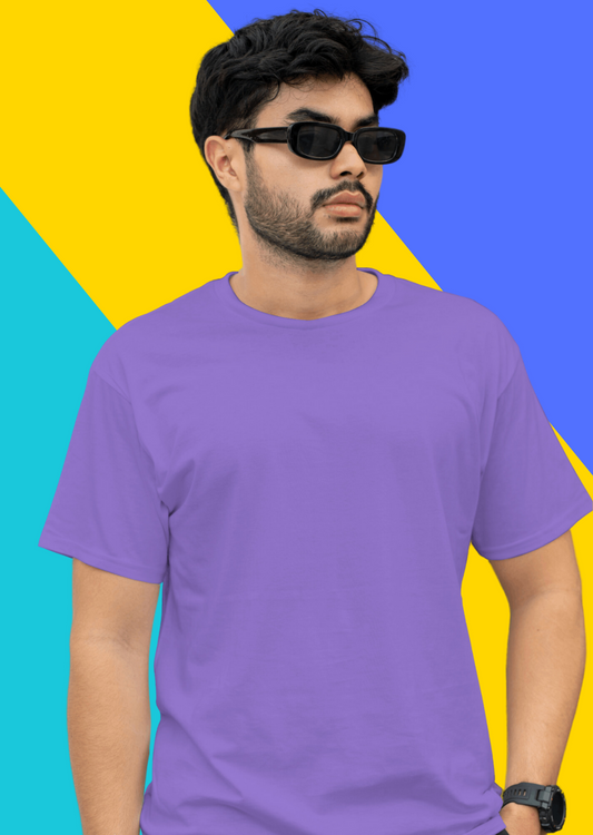 Men's Solid T-shirt | Purple