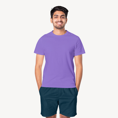 Men's Solid T-shirt | Purple