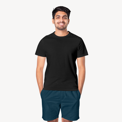 Men's Solid Black T-shirt